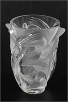 Lalique, Crystal "Martinets" Vase