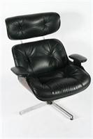 Plycraft, Eames-Style Black Lounge Chair