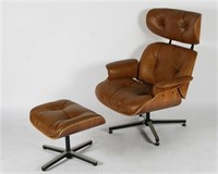 Plycraft, Eames-Style Lounge Chair with Foot Stool