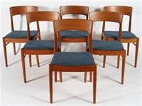Set of Six Korup Stolefabrik Teak Dining Chairs
