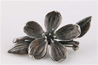 Sterling Silver Apple Blossom Brooch