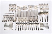 76-piece Alvin Sterling "Della Robbia" Silverware