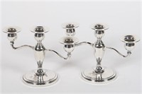 M. Fred Hirsch Co., Pair of Sterling Candlesticks