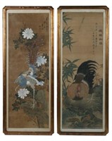 Pair of Chinese Silk Paintings