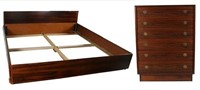 Dyrlund-Smith Rosewood Dresser and Bed Frame