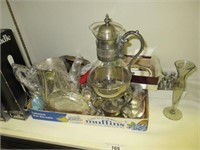 Assortment silver-plate items