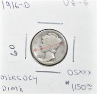 1916 D MERCURY DIME   G  4 RARE
