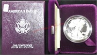 1987 PROOF SILVER EAGLE W BOX PAPERS