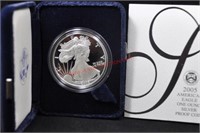 2005 PROOF SILVER EAGLE W BOX PAPERS