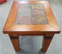 STONE TOP HIGH QUALITY END TABLE SOLID