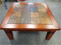 LARGE STONE TOP HIGH QUALITY COFFEE TABLE