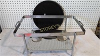 Chaffing dish stand & round tray