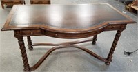 STUNNING CURVED FRONT BARLEY TWIST EXECUTIVE TABLE