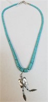 STERLING SILVER TURQUOISE NECKLACE