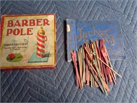 2 Vintage Games Barber Pole and Jack Straws