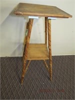 Bamboo and wood stand 13.5 X 13.5 X 33.5"H