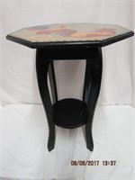 Tole painted top octagonal table