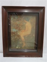 Double framed nude print 14.75 X 18.5"