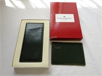 Barrow & Hepburn Dark Green Leather Wallet Set