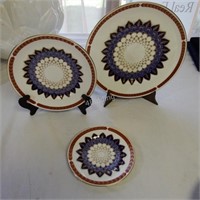 Three Royal Crown Derby Plates "Quail" pattern