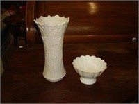 Lenox Vase  and Pedestal Dish