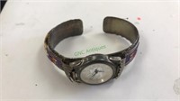 Watch bangle marked Sterling, watch is currently