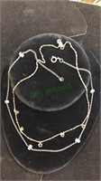 Two Silver tone necklace is marked 925, one has