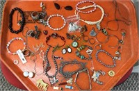 Costume jewelry including bracelets, necklaces,