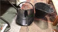 Coal bucket, wood basket, clean brush, (581)