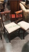 Pair of harp back side chairs, (885)
