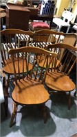 4-Boling Maple Windsor side chairs with stretcher
