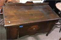 Walnut one door cabinet circa 1920s  the