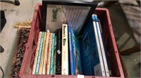 Crate of fishing books including bass fishing,