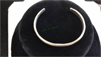 Silver tone bangle bracelet marked 925, (793)