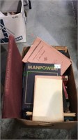 Box of books including some antique, treasury of