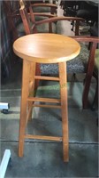 Wood bar stool, 29 inches tall 12 inches in