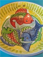 Present Tense Fish Pattern Bowl