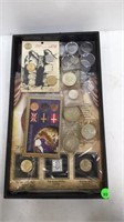 TRAY - MIXED COINS - U.S. & EURO & MORE