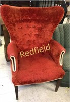 Vintage Red Wingback Chair