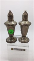 PAIR OF STERLING WEIGHTED SALT & PEPPER SHAKERS