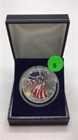 1999 COLORIZED SILVER EAGLE IN PRESENTATION CASE