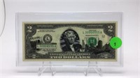 2003-A JEFFERSON $2. GREEN SEAL FEDERAL RESERVE N
