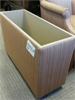 Custom Upholstered Rolling Storage Bin