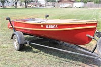 14' Larson Classic Aluminum Boat with Wood Deck