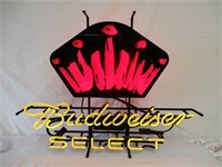 BUDWEISER SELECT  BEER  2 COLOR NEON