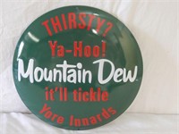 YA-HO MOUNTAIN DEW EMBOSSED SST BUTTON SIGN