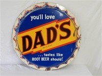 YOU'LL LOVE DAD'S ROOT BEER TIN BOTTLE CAP SIGN