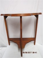 Solid walnut 2 tier half moon table pie crust top