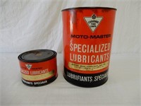 LOT OF 2 MOTO-MASTER SPECIALIZED LUBRICANT CANS