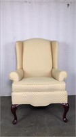 Yellow With Red Spots Wing Back Chair 2 of 2